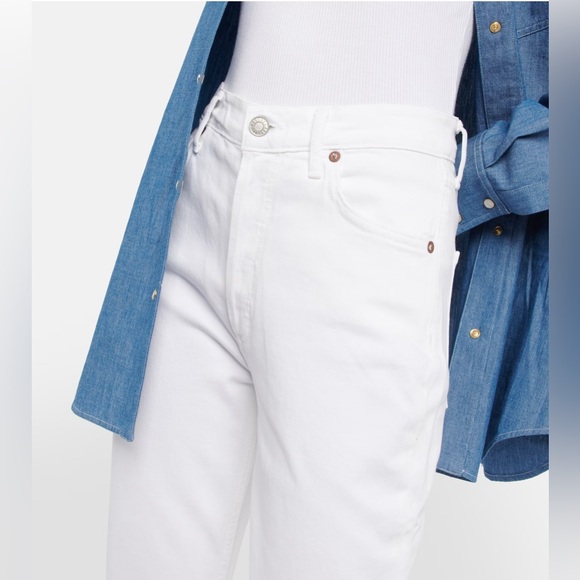 AGOLDE Riley crop high rise jean in white size 24 - Picture 3 of 3